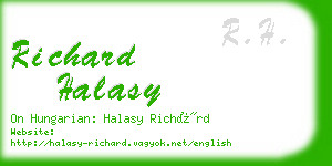 richard halasy business card